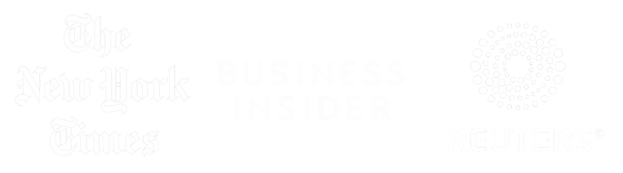 PR Logos for New York Times, Business Insider, & Reuters